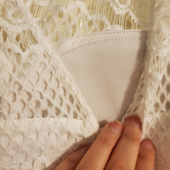 GUESS white lace midi dress - Picture 7 of 7